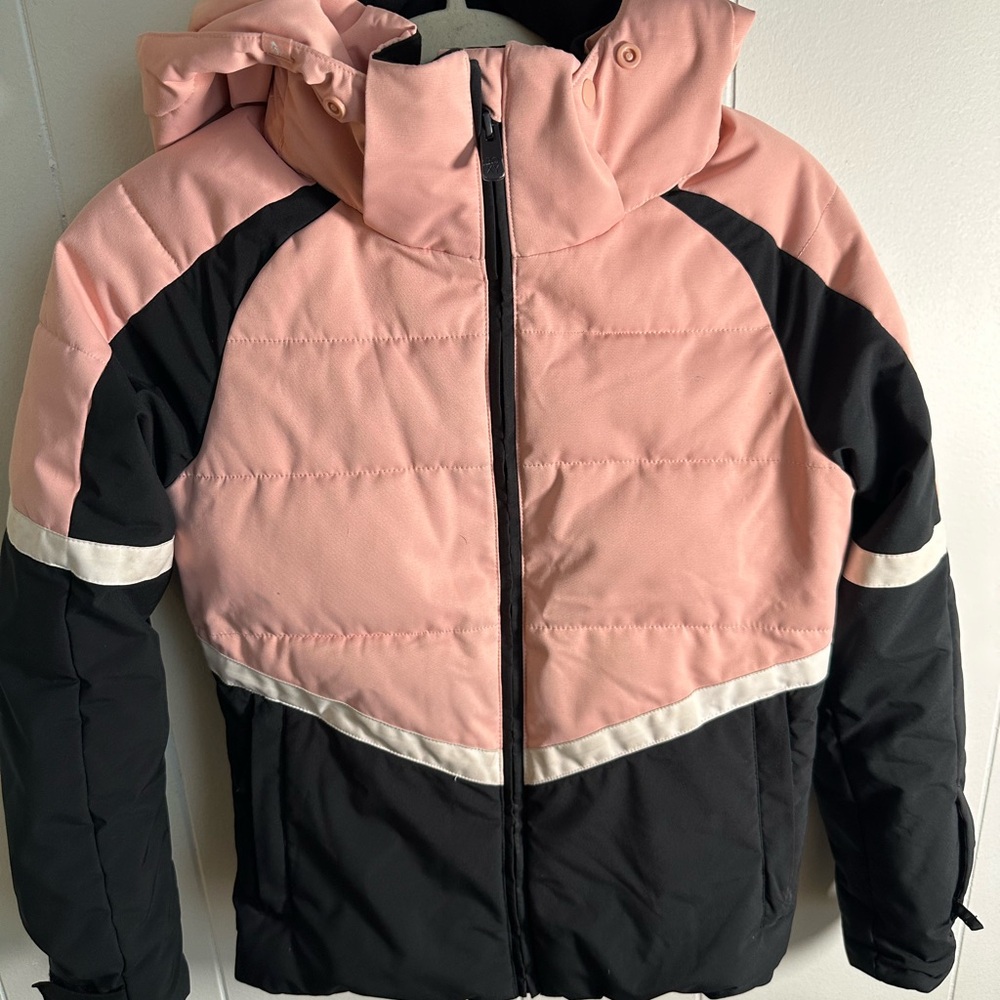 Roxy Pink and Black Puffer Coat L (SZ 12) ex